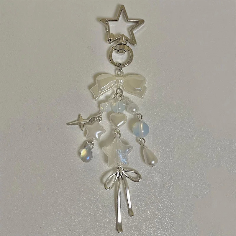 handmade y2k bow star Keychain bag Charms Aesthetic 260408