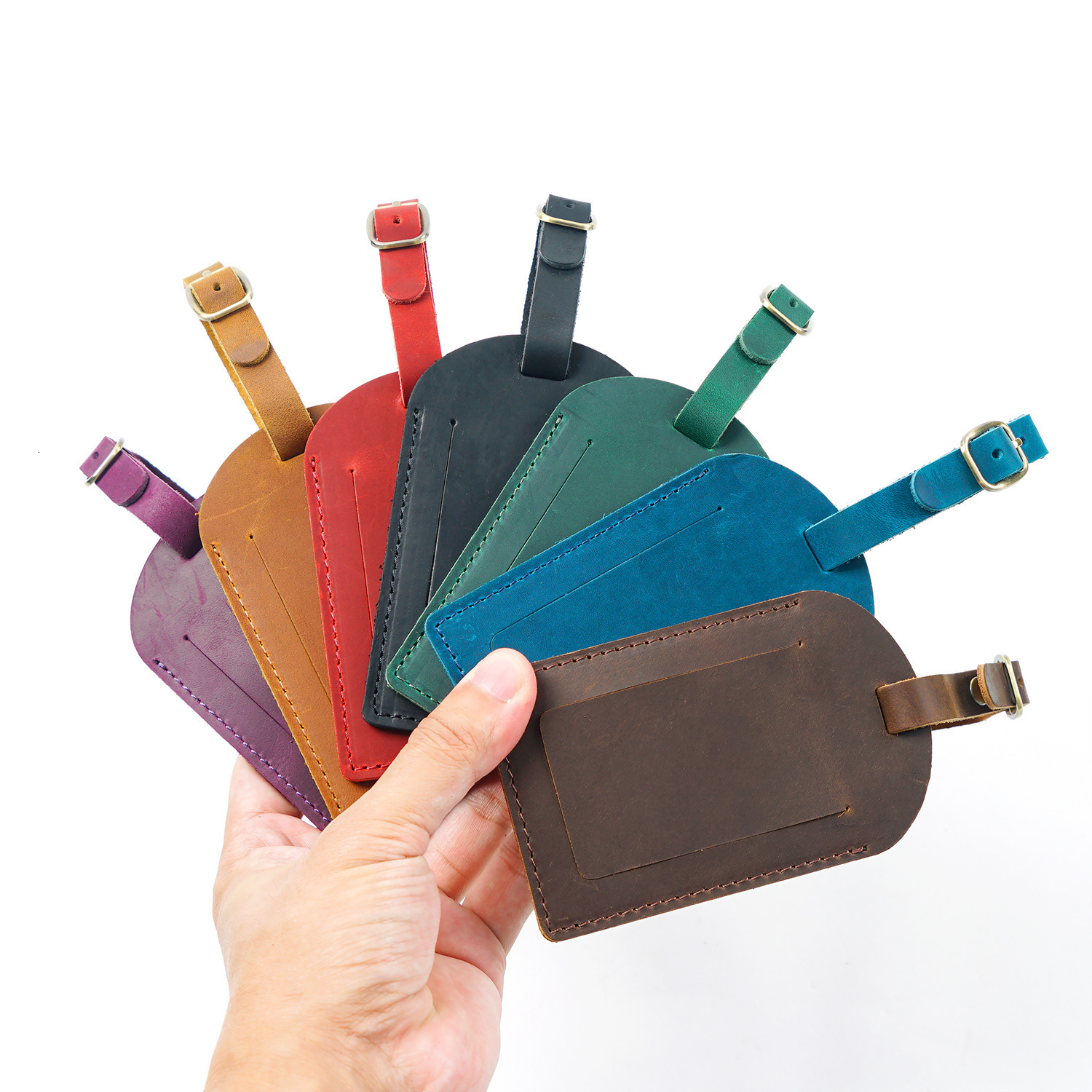 New genuine leather headliner airplane boarding pass creative travel case tag luggage check-in leather luggage tag 260318