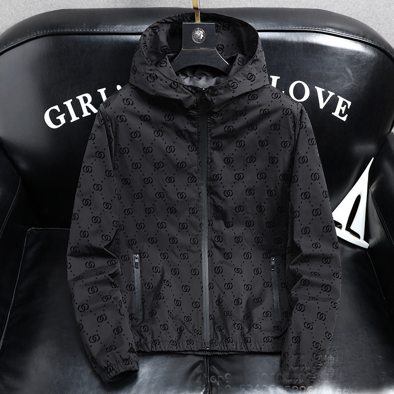 Luxury Brand Designer Clothes European Export Men's Casual Jacket Youth Thin Jacket Spring Summer Hooded 2025 Spring New Style Top