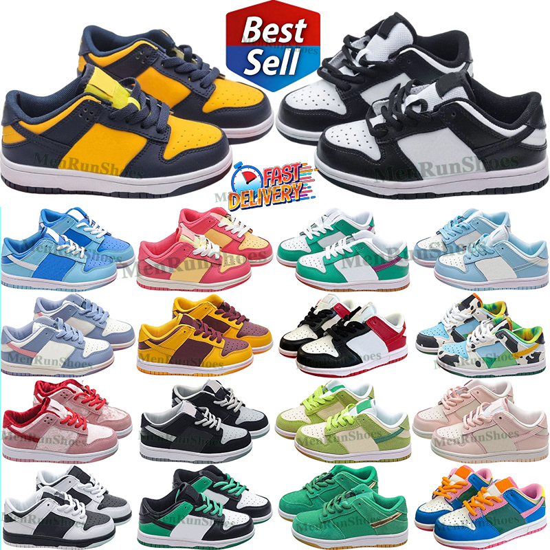 Kids Shoes Panda Black White Toddler Sneakers For Boys Girls Skateboard Casual Sport Trainers Size 4Y 5Y Youth Preschool Infants Walking Outdoor Fashion Shoes