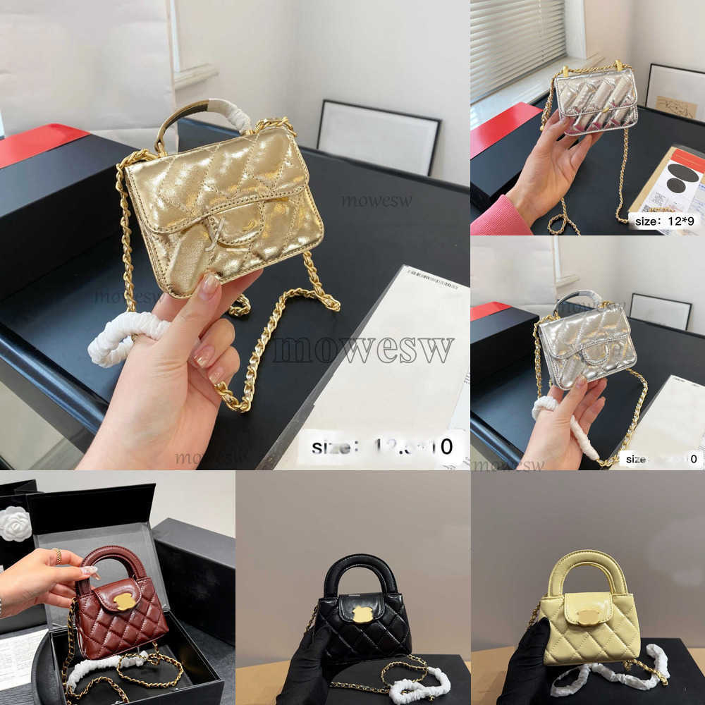 Gold Ball chain plaid wallet Designer Micro Vanity Bag Mini Cosmetic Bag Crossbody Shoulder Designer Tiny Cute kel Nano Make Up Bags Coin Purse Wallet Mini Women Bag
