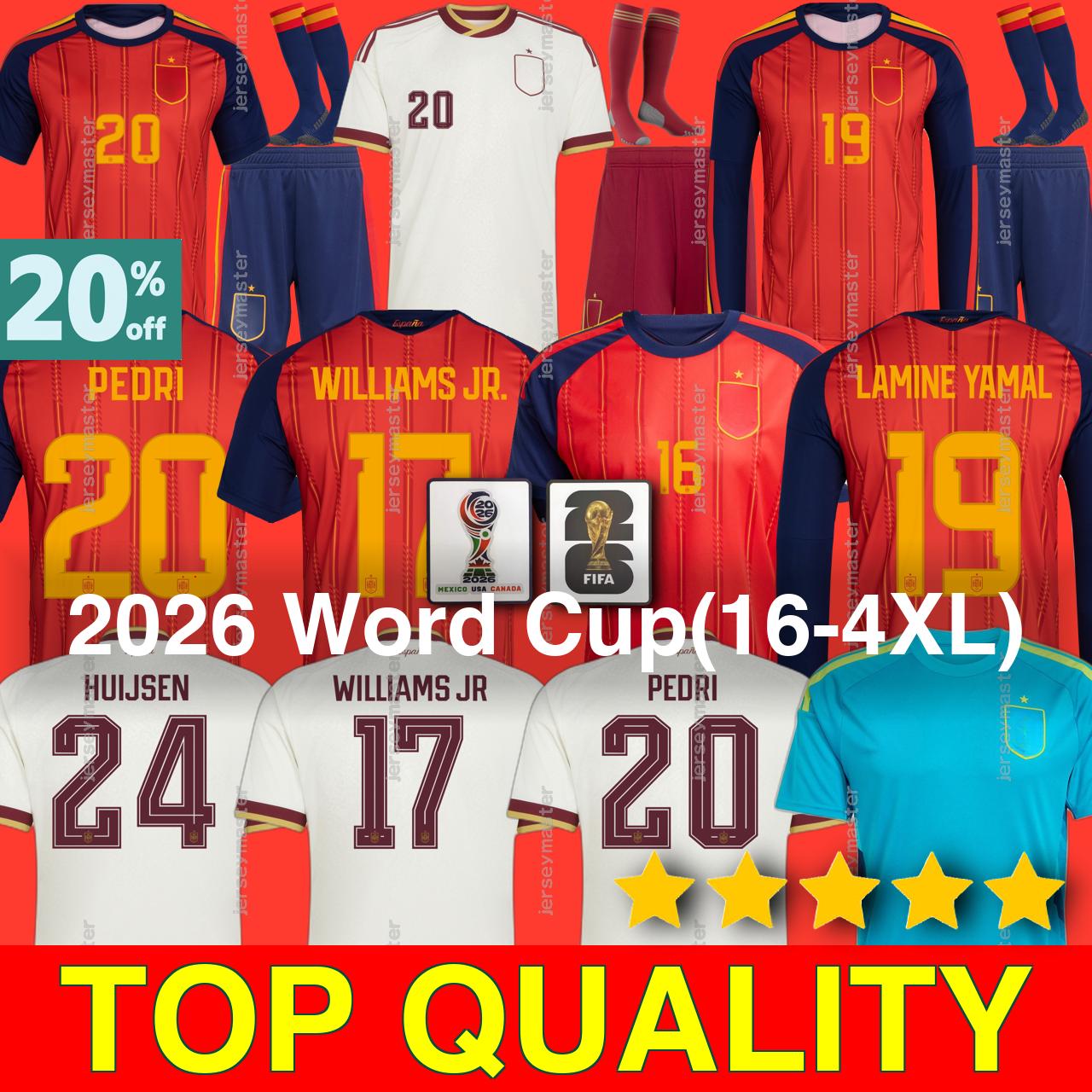 Camiseta Espana 2026 PEDRI GAVI LAMINE YAMAL Spain Jersey 2026 Worldcup Men Kid Kit Spain World Cup 2026 football jersey 2026 Soccer Jerseys espa a futbol mundial 2026