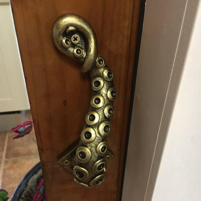 Retro Door Handle Resin Octopus shaped Hardware Outdoor Home Creative Halloween Party Decoration 250428