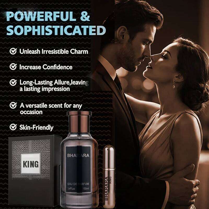 Bharara King Men's Eau de Parfum 100ml, Refreshing Citrus & Musk Scent, Long-Lasting Formaldehyde-Free Fragrance 26Y0407