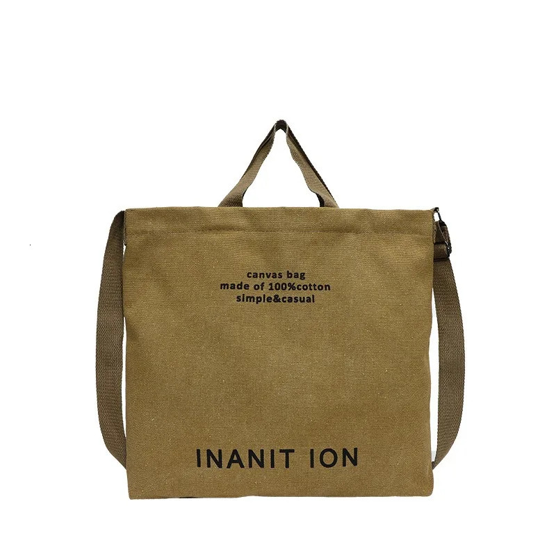 Japanese canvas mens and womens messenger bags washed canvas thickened handbags large-capacity trendy urban literature and a 260313