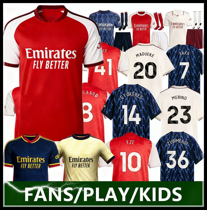 26 27 Arsenalsjersey Rice Saka Gyokeres Eze Soccer Jerseys Zubimendi Martin odegaard bukayo Eberechi G.Martinelli Madueke 2026 football shirt kits