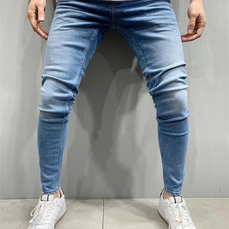 Spring Men Classic Elasticity Pencil Jeans Jean Homme Man Soft Stretch Black Biker Masculino Denim Trousers Mens Solid Pants 260323
