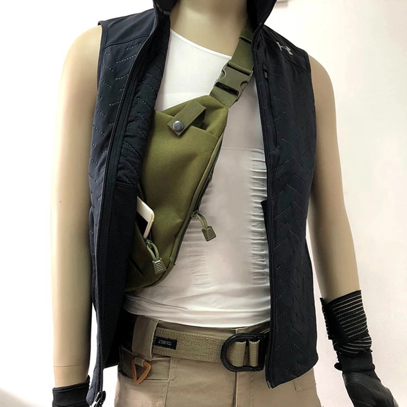 Outdoor Tactical Storage Gun Holster Shoulder Bags Men Anti-theft Chest Bag Nylon Sports Hunting Crossbody Pistol Bag 260407