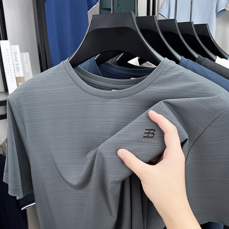 Luxury Brand Designer Clothes Men's Summer Short-Sleeve T-Shirt, Men's Short-Sleeve Round-Neck Casual Fashion Base Shirt, Versatile And Brea