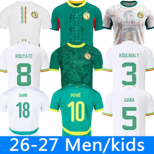 Senegal Africa Cup soccer jerseys 2026 27 MANE NJACKSON KOULIBALY SARR NDIAYE NIAKHATE football shirts kids 2025 national team fans Player Kids kit S-
