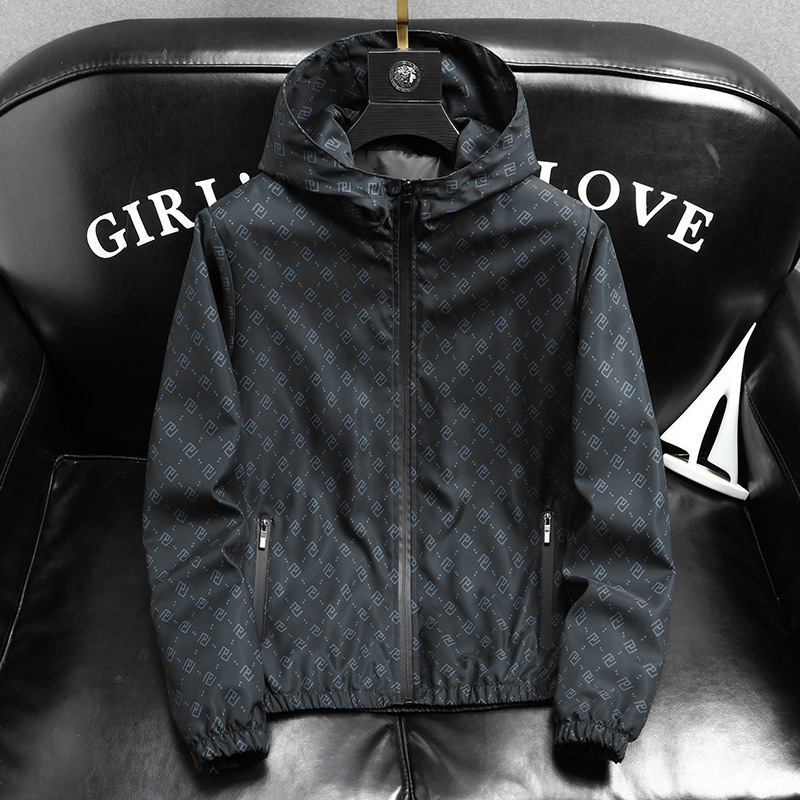 Luxury Brand Designer Clothes European Export Men's Casual Jacket Youth Thin Jacket Spring Summer Hooded 2025 Spring New Style Top