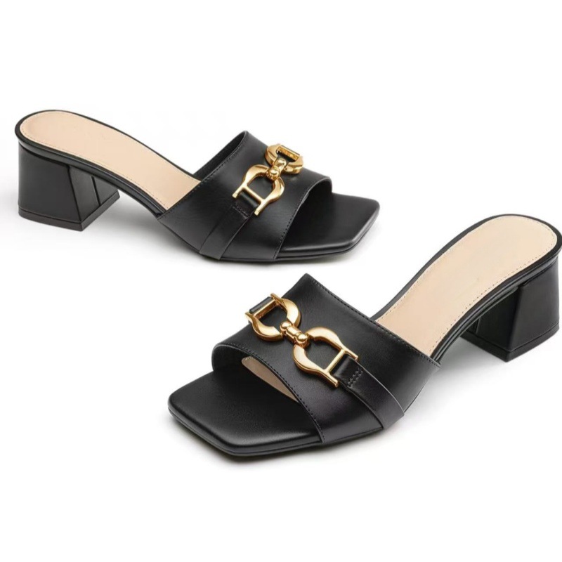 2026 Summer New Trendy Coarse Luxury Heel Sandals Designer Fashionable Versatile Wearing High Heels for Women