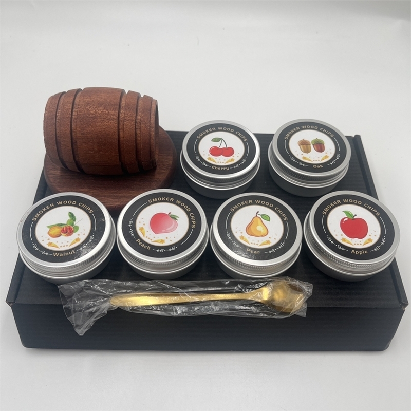 Flavors Whiskey Smoker Kit Classic Cocktail Infuser Set with Wood Chips for Bourbon Gifts Birthday Present y260408