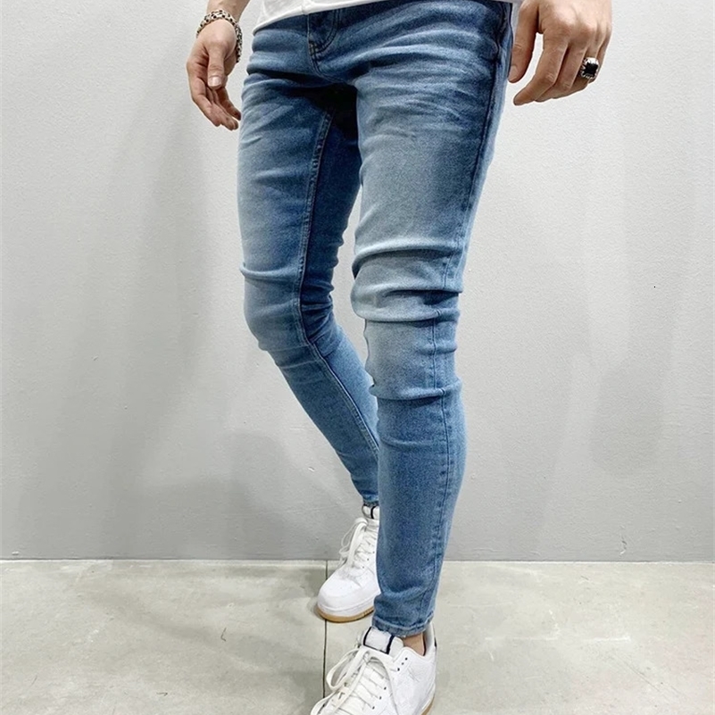 Spring Men Classic Elasticity Pencil Jeans Jean Homme Man Soft Stretch Black Biker Masculino Denim Trousers Mens Solid Pants 260323