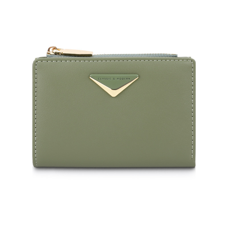 Genuine Leather Zip-Around Short Wallet - Premium Smooth Leather Handbag, Luxury Multi-slot Card Holder