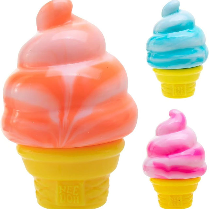 IN stock NeeDoh Ice cream Squeeze Toy Squish Stress Relief for Kids Adults Gift Decompression Toy Fidget Toys by fast sea
