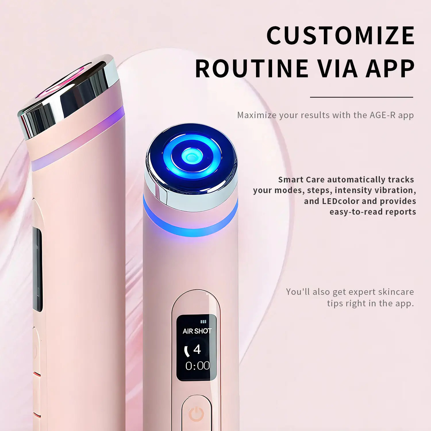 Pink Skin Care Wand Multifunction Microcurrent Face Massager Beauty Device 260409