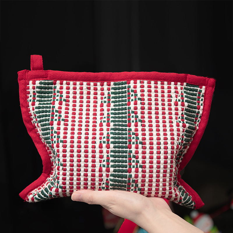 Tissue Box Thick Woven Fabric Storage Bag Home Living Room Creative Christmas Style Red Green Striped Tissue Cover