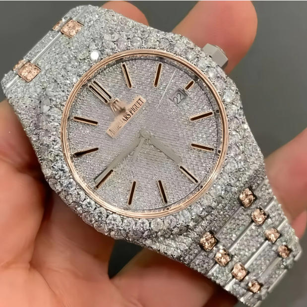 moissanite watch - Luxury iced out watch moissanite For Men & Women designer fashion moissanite watch vvs Eb8