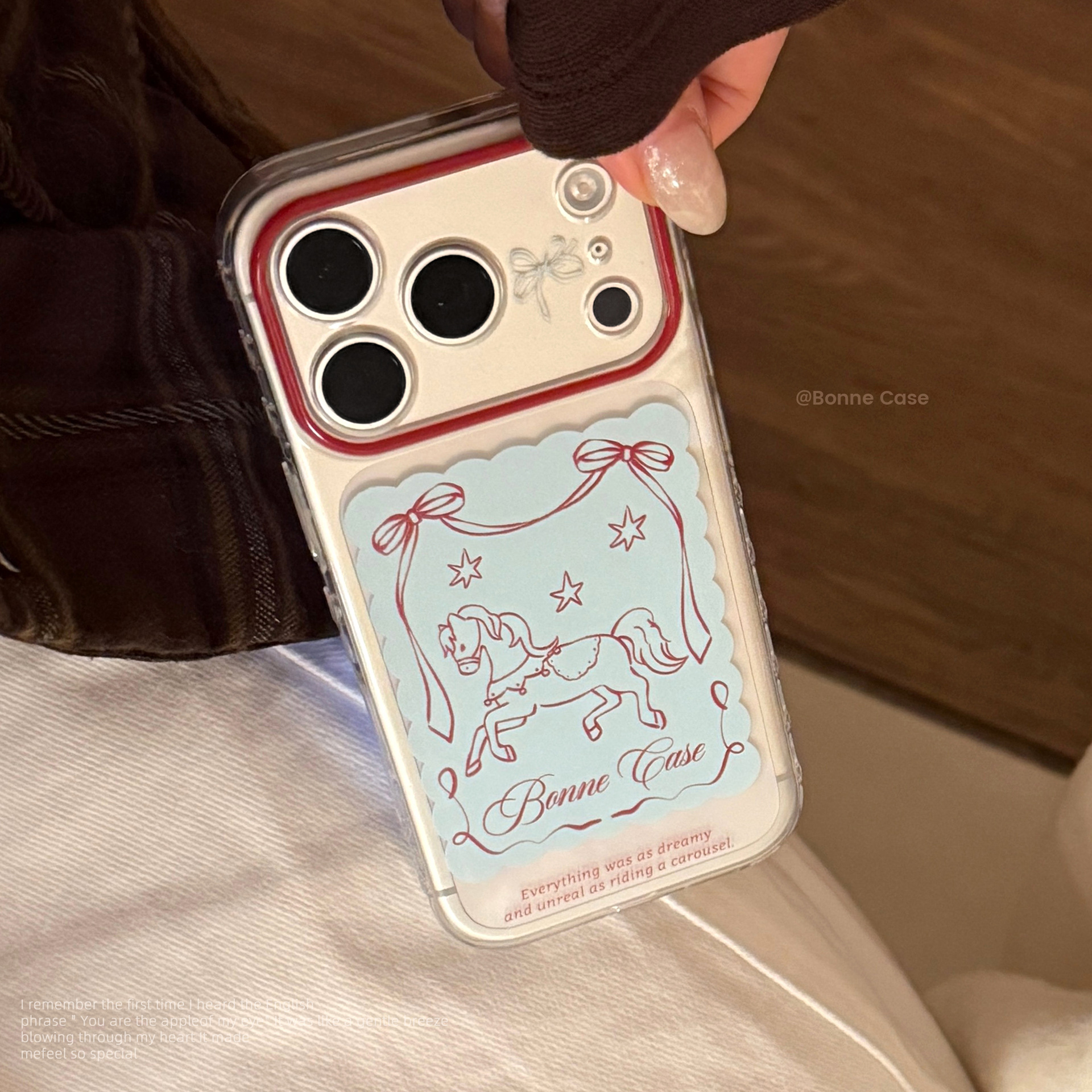 Transparent Carousel Horse Phone Case for iPhone 17 Pro Max, Zodiac Year Cartoon Cover for iPhone 13 15