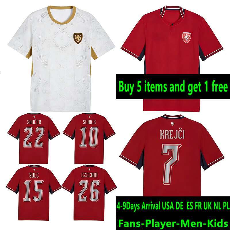 2026 Czech Republic World Cup Soccer Jersey Schick Soucek 26 27 Czechia Football Shirt Men Fans Player Version Custom Name Number Maillot
