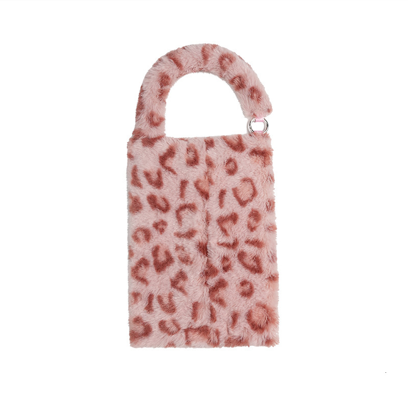 Tissue Box High End Leopard Print Seat Back Hanging Bag Car Interior Accessories Pink Color