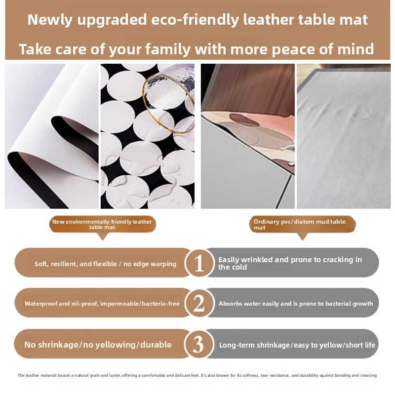 Table Mat Medieval Retro Window Pattern Vintage Style Bedside Table Protector High End Dustproof Waterproof Heat Resistant Leather Tablecloth Dust Cov