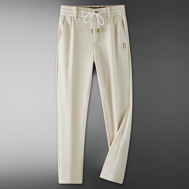 Luxury Brand Fashion Soft Corduroy Sweatpants For Men Spring Autumn New Straight Men Casual Track Pants Drawstring Joggers Streetwear Luxury High End 