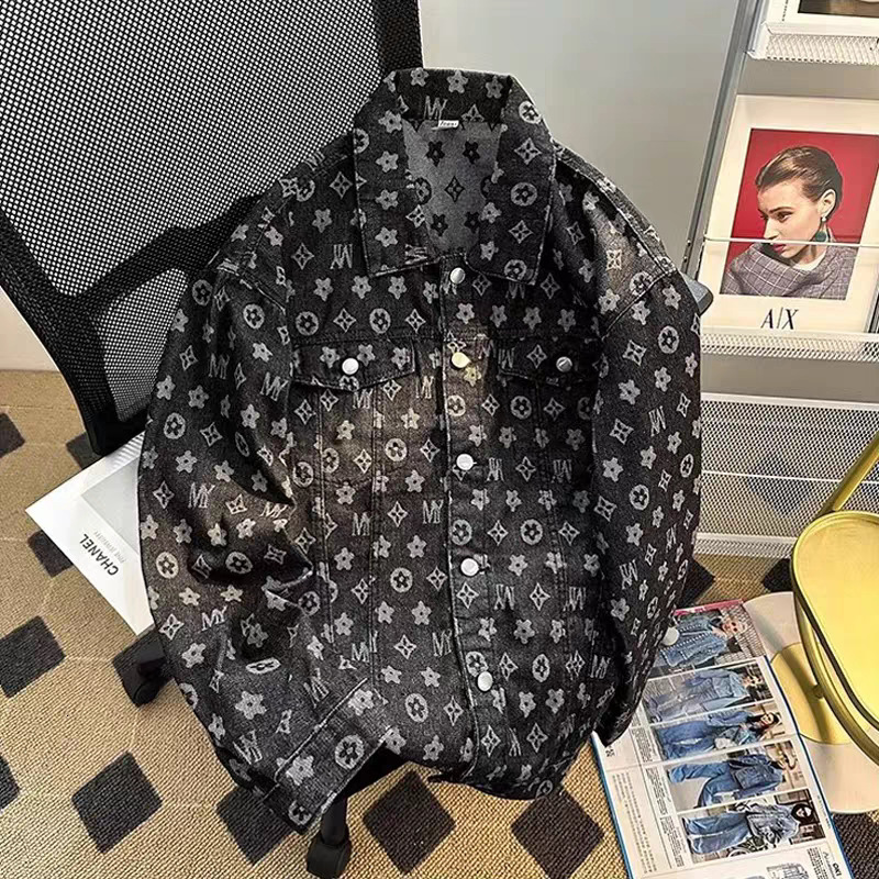 Designer Jacket 2026 American Style Spring/summer Model Men's Denim Jacket Fashionable And Cool Loose Top High-end Luxurious Coat