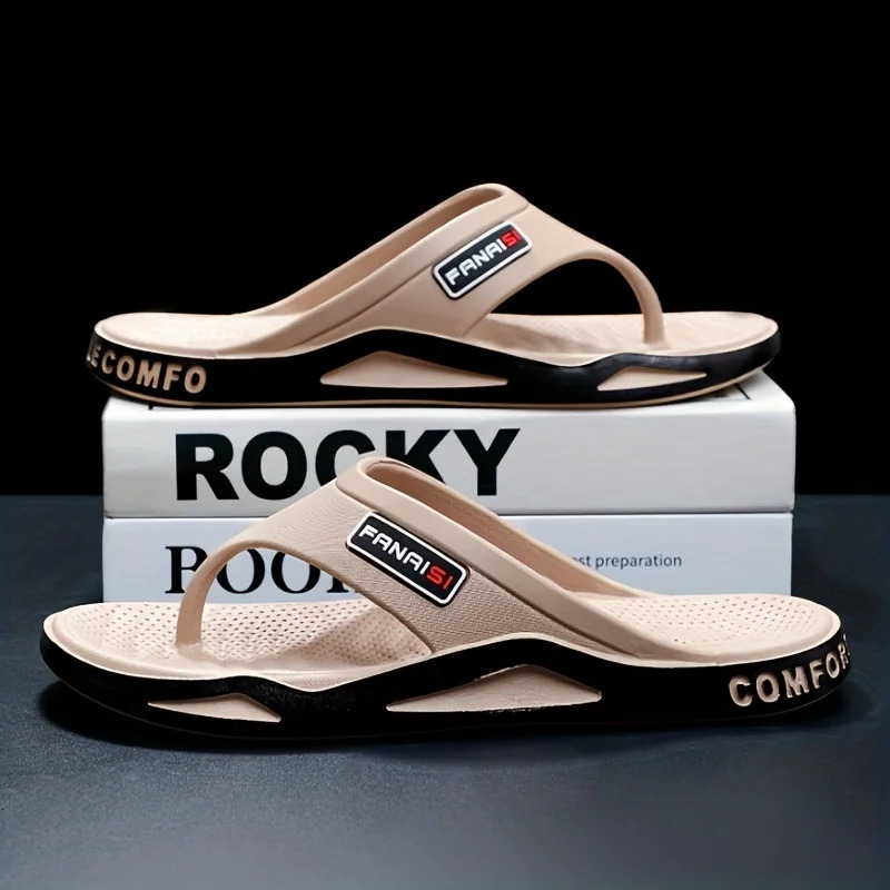 1 Pair Beach Sandals Shower Shoes MenS Stylish Lightweight FlipFlops Comfortable Thong Camping Casual Attire y260413