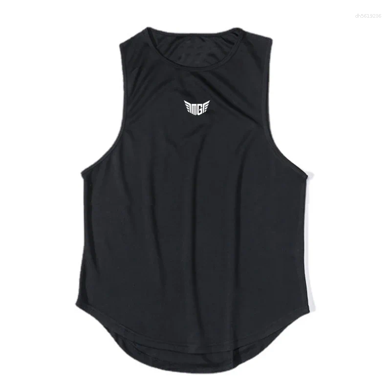 Men's T Shirts Mens Gym Clothing Fitness Bodybuilding Mesh Tank Tops Stringer Singlet Vest Clothes Sleeveless Muscle Summer Undershirt