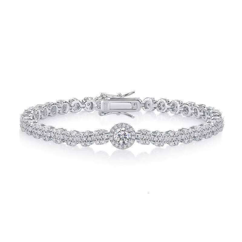Hot Sale Cross-border Multi-size Mossnaite S925 Sliver Light Luxury Custom Engagement Valentine's Day Gift Jewelry