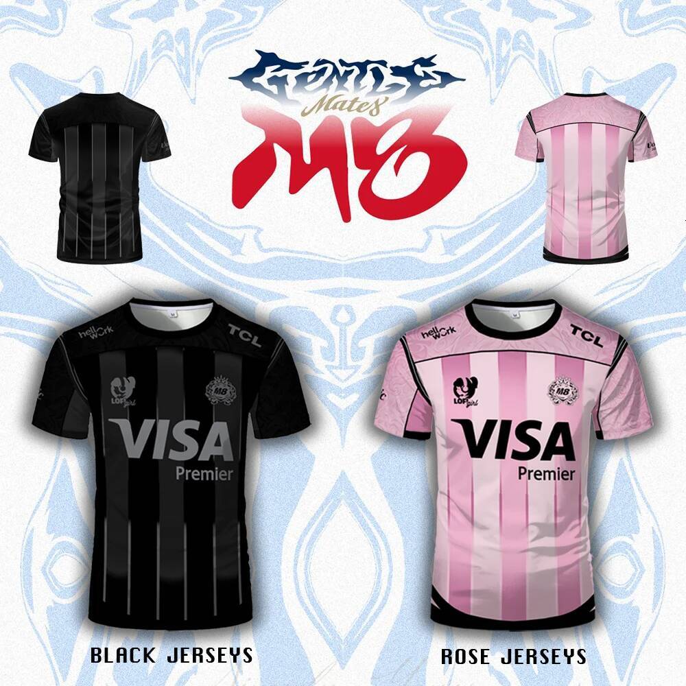 Bestseller 2026 New Gentle Mates Esports Jersey M8 Team Men's Sports Breathable Quick-Drying Uniform Unisex Streetwear Short-Sleeve T-Shirt Ddmys