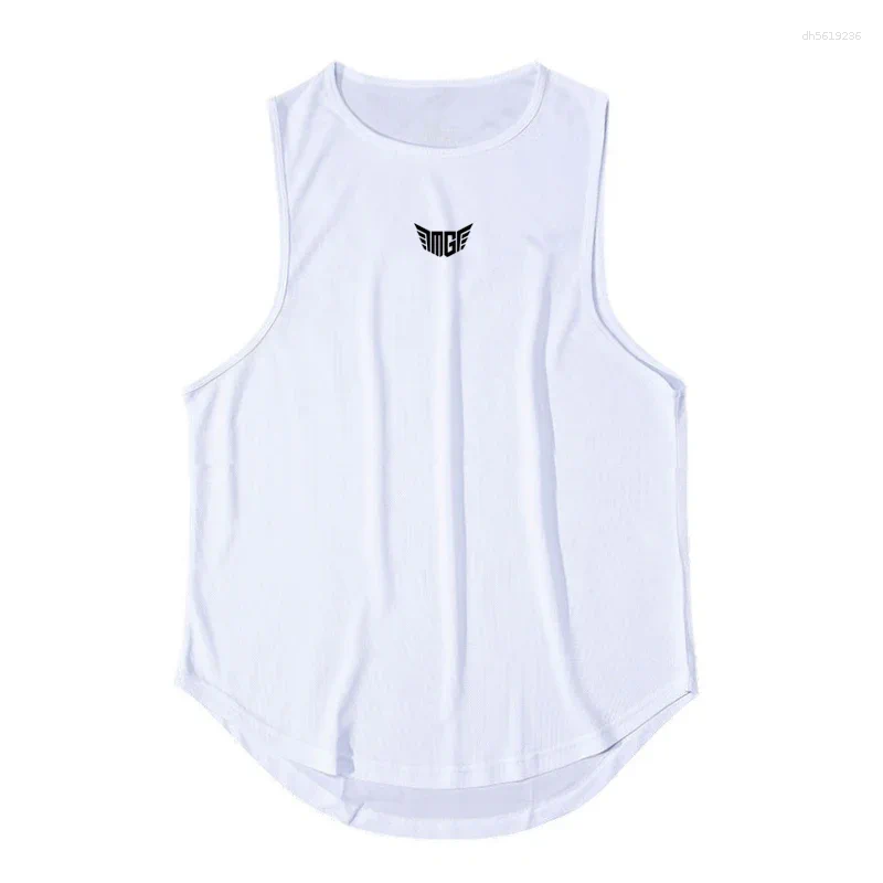 Men's T Shirts Mens Gym Clothing Fitness Bodybuilding Mesh Tank Tops Stringer Singlet Vest Clothes Sleeveless Muscle Summer Undershirt