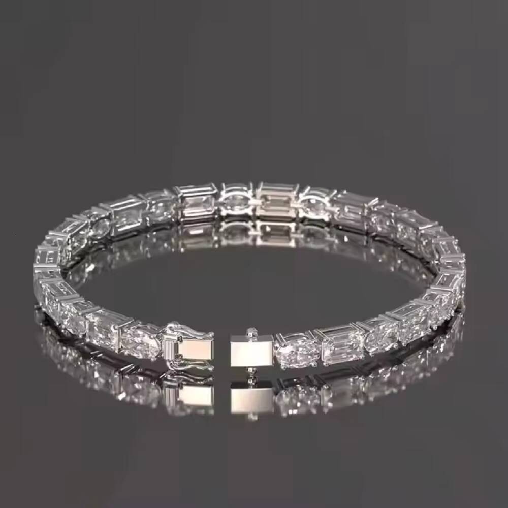 White Gold Amazing design Moissanite Bracelet Diamond Inspired Jewelry Collection for womens