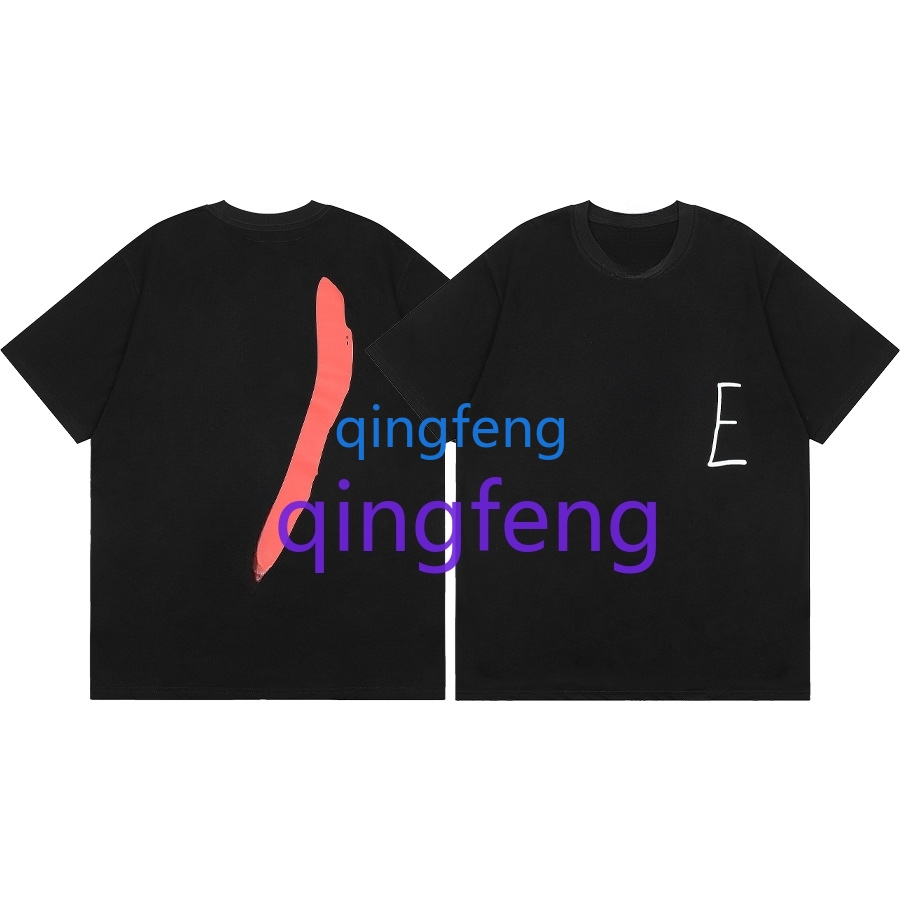 Men's Oversized Cotton T-shirt, Red Letter Graphic Print, Hip Hop Street Style Short Sleeve Top, Casual Summer Tee for Men