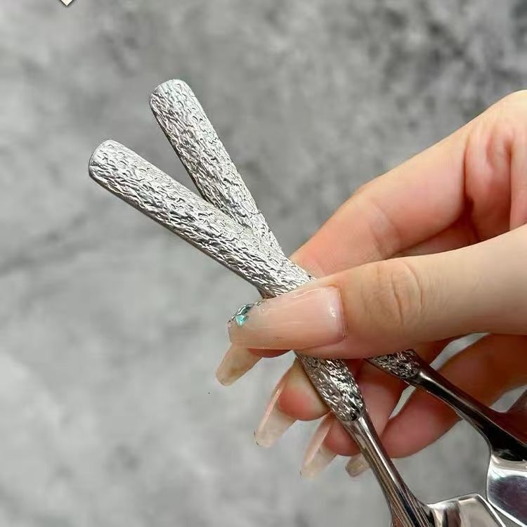 New Stainless Steel Shovel Cross-Border Hot Item Upgraded Watermelon Hammer Pattern Cream Sand Ice Pointed Spoon High Aesthetic