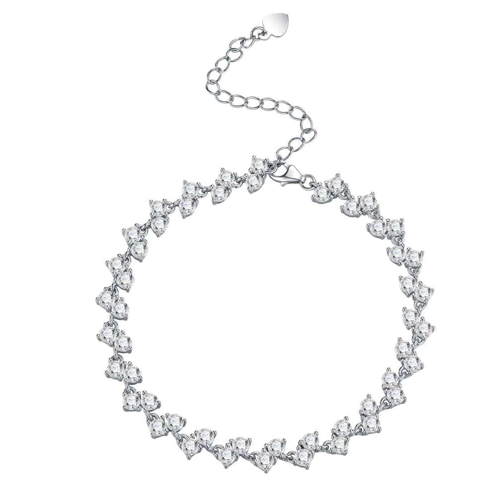 New Arrival Luxury-Inspired 18K Gold Plated Sterling Silver 925 Brilliant Cut Moissanite Unisex Fashion Bracelet Bangles