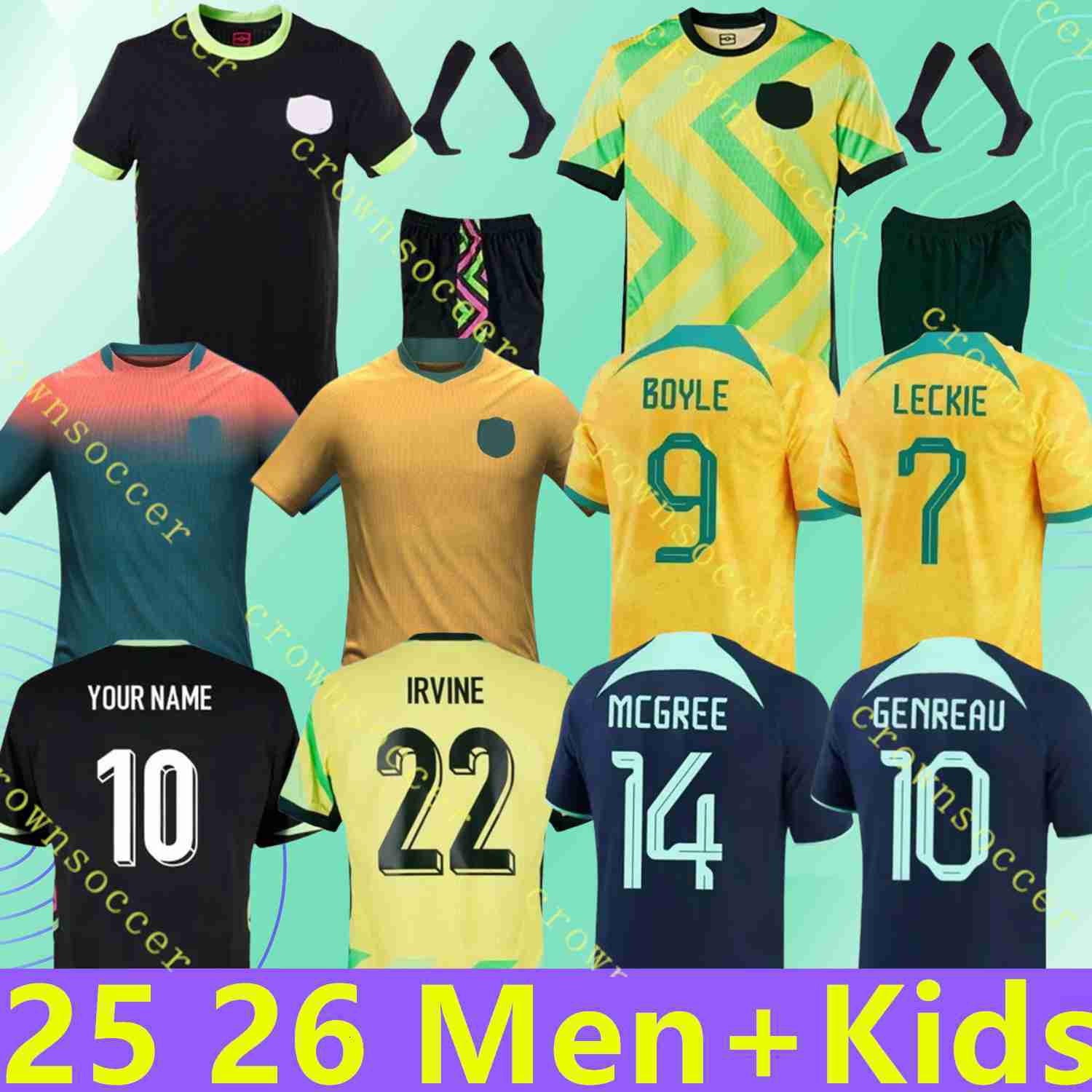2026 2027 Australia Soccer Jerseys Sports Outdoors world cup 2026 jersey men kit kids Athletic Outdoor Apparel 26 27 Wear BOYLE LECKIE Kerr football s