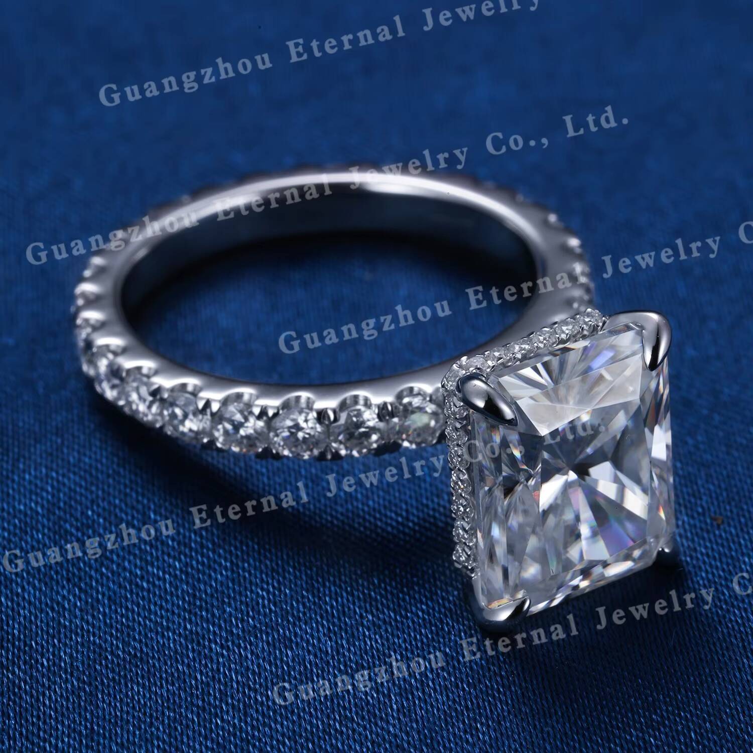 High End Jewelry IGI Certificate Radiant Cut VVS Lab Grown Diamond S925 Silver 10K 14K 18K White Gold Ring Engagement Women Ring