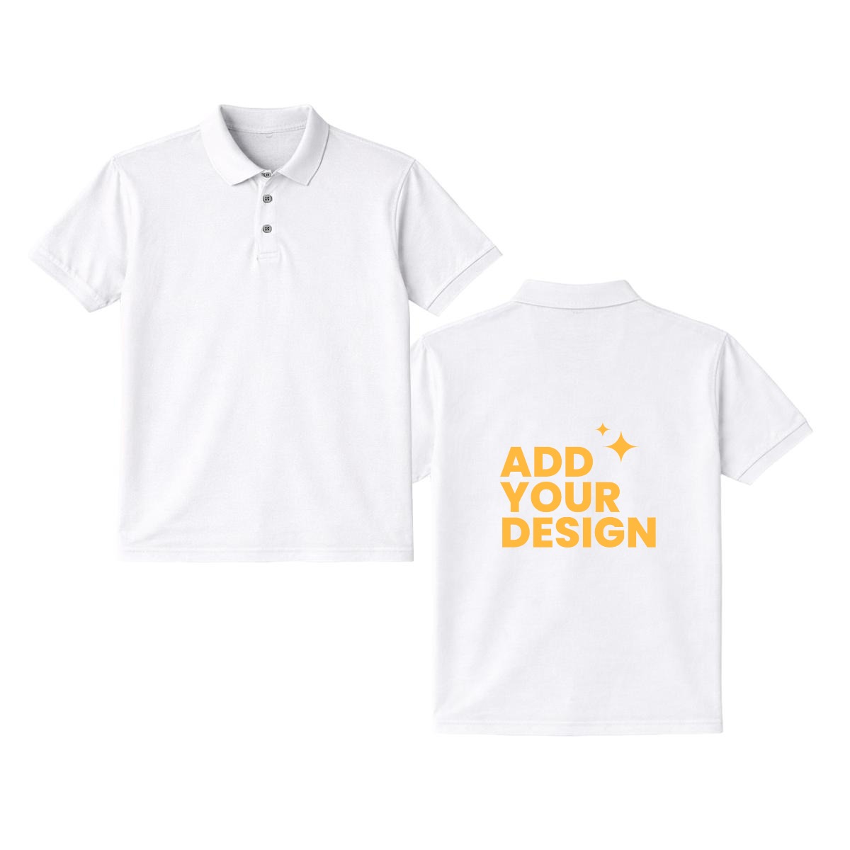 Adult Performance Polo Shirt | Moisture Wicking Cotton Poly Blend | Classic Collared Sport Top DTG Ready