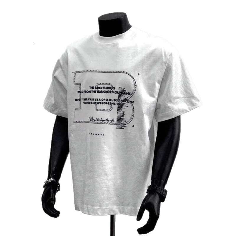 Summer New American Style Trendy Brand Short Sleeve Ins Pure Cotton Men's Printed T-Shirt Fashionable Unisex Versatile Crew Neck Tee
