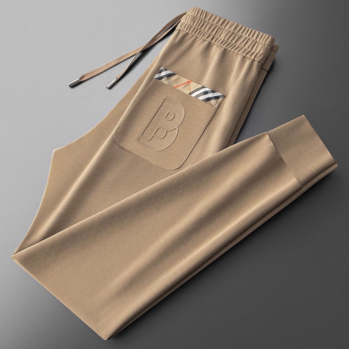 Luxury Brand Summer Ice Silk Pants Men Oversize Treny Letter Men Track Pants Tapere Joggers Casual Sweatpants Streetwear Fashion Quick Dry Breathable 