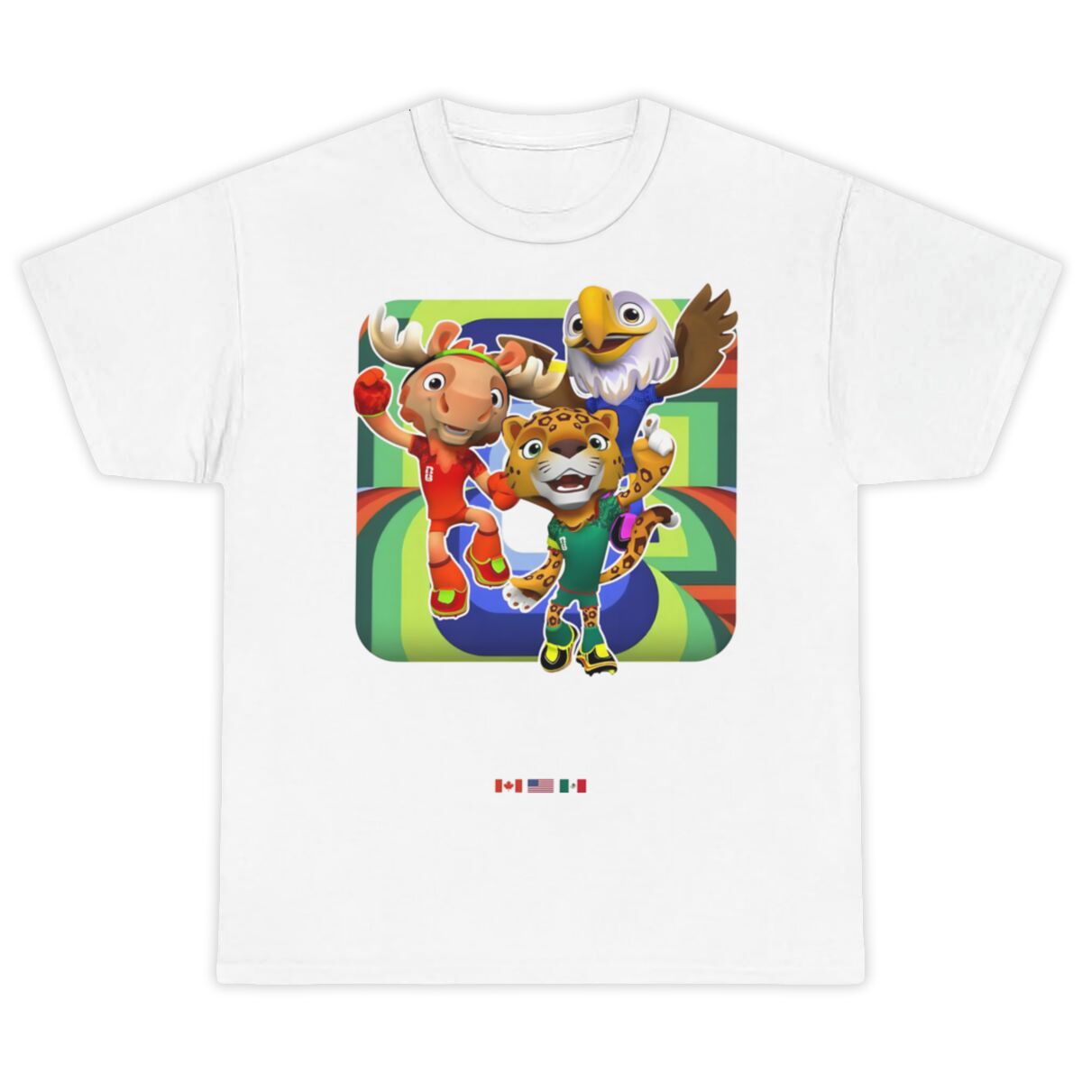 2026 World Cup Mascot T-Shirts | Unisex Cotton Crew Neck Soccer Graphic Summer New Arrivals