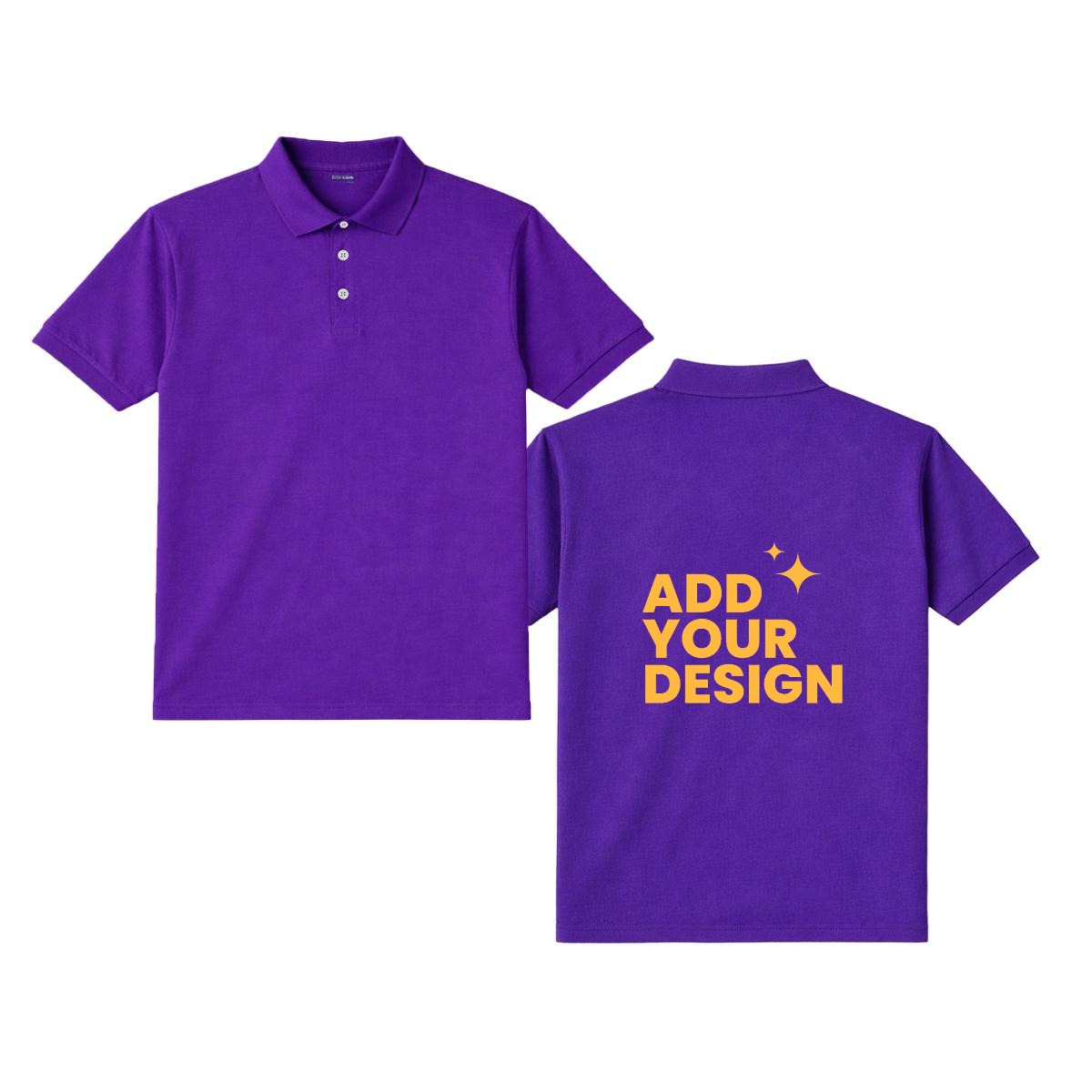 Adult Performance Polo Shirt | Moisture Wicking Cotton Poly Blend | Classic Collared Sport Top DTG Ready