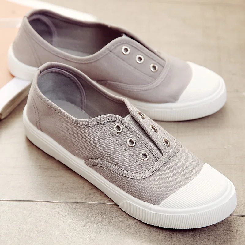 Spring Canvas Shoes Women Men Couple Casual Sneakers fashion Flat Slip On Student Korean Style 260408