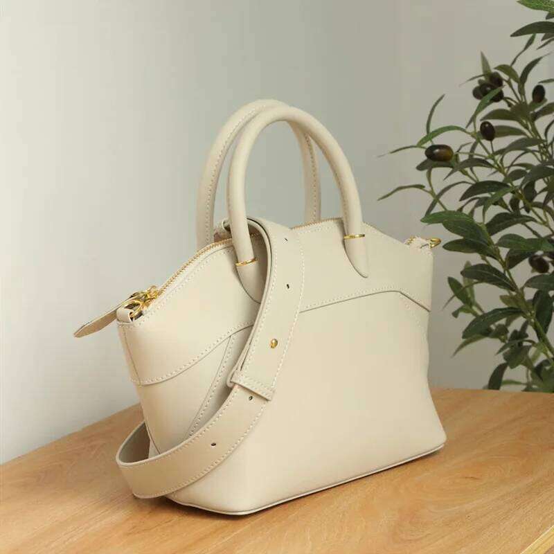 Custom Fashion New Style Women's Cowhide Leather One Shoulder Crossbody Bag Top Handle Large Capacity Commuter Bag Ladies Daily Work Tote Bag SEN