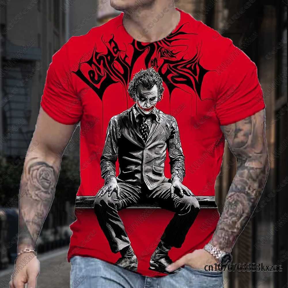 Joker Summer Classic Tshirts For Men Funny Joker Face Sketch The Clown 3D T-shirt Casual Harajuku Style Street Clothing Man TopsT260410