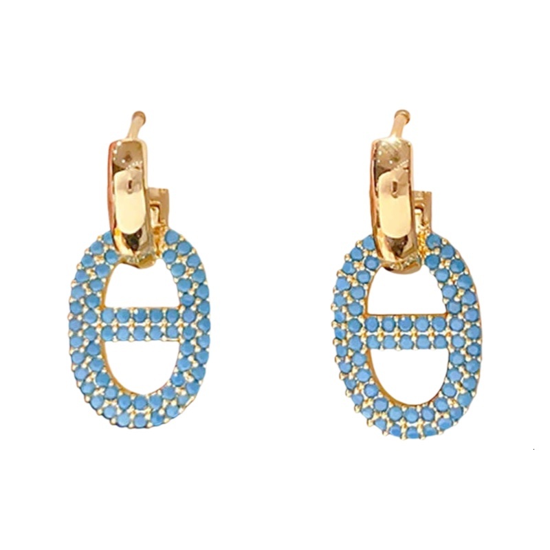 European and American Personality Diamond-Studded Pig Nose Geometric Ear Cuff Fashion Simple Elegant Niche High-End Ins Style Earrings for Women