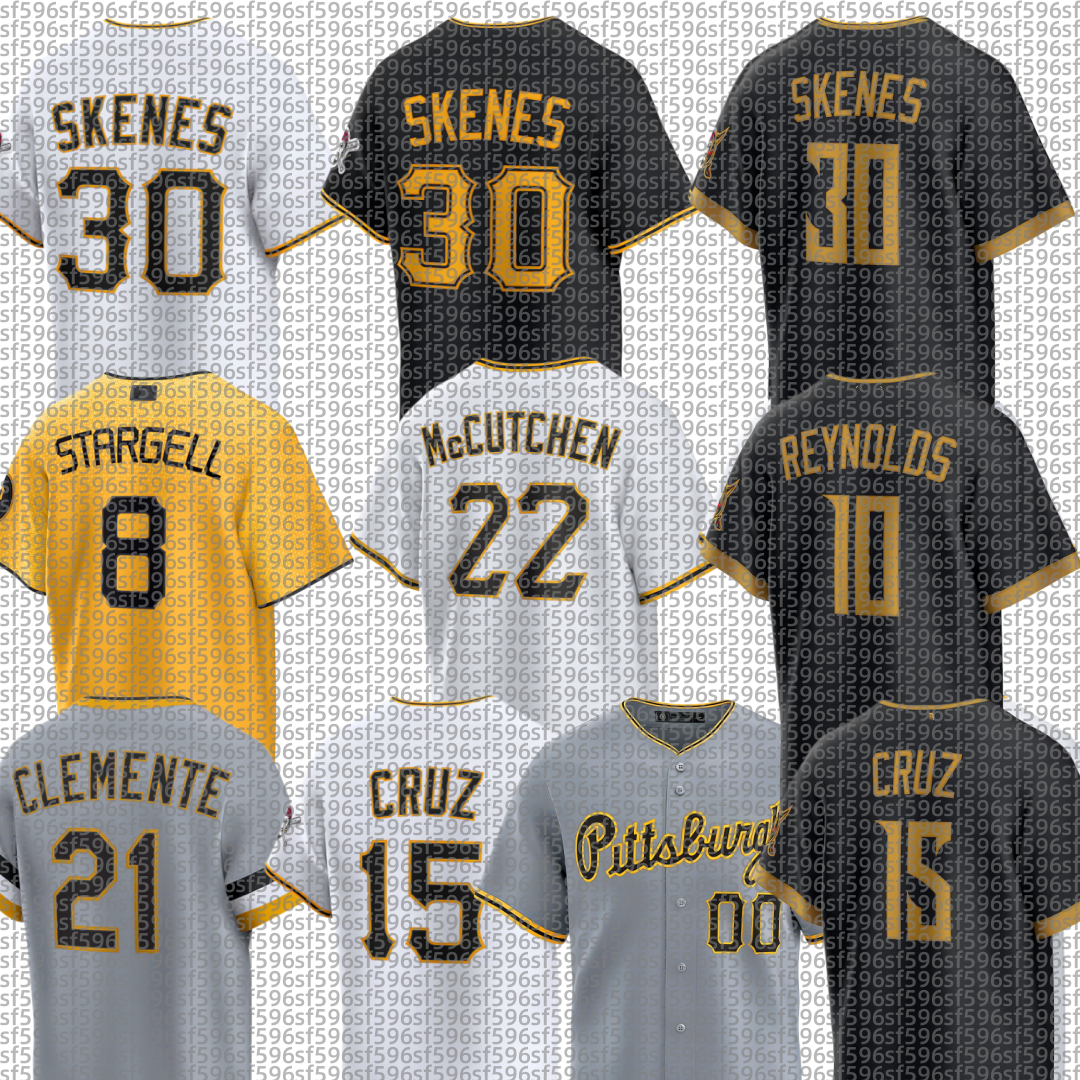 Pirates Baseball Jersey Paul Skenes Konnor Griffin Bryan Reynolds Oneil Cruz Brandon Lowe Mitch Keller Henry Davis Nick Gonzales Willie Stargell Braxton Ashcraft